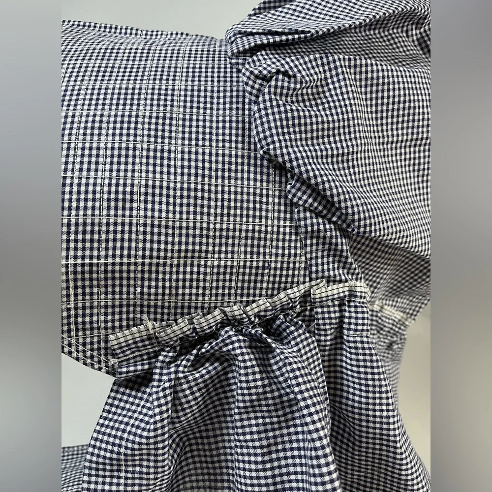 Vintage / Handmade BLUE/WHITE
CHECK Prairie SUNBONNET Pioneer
COSTUME Sun Hat - Picture 8 of 10